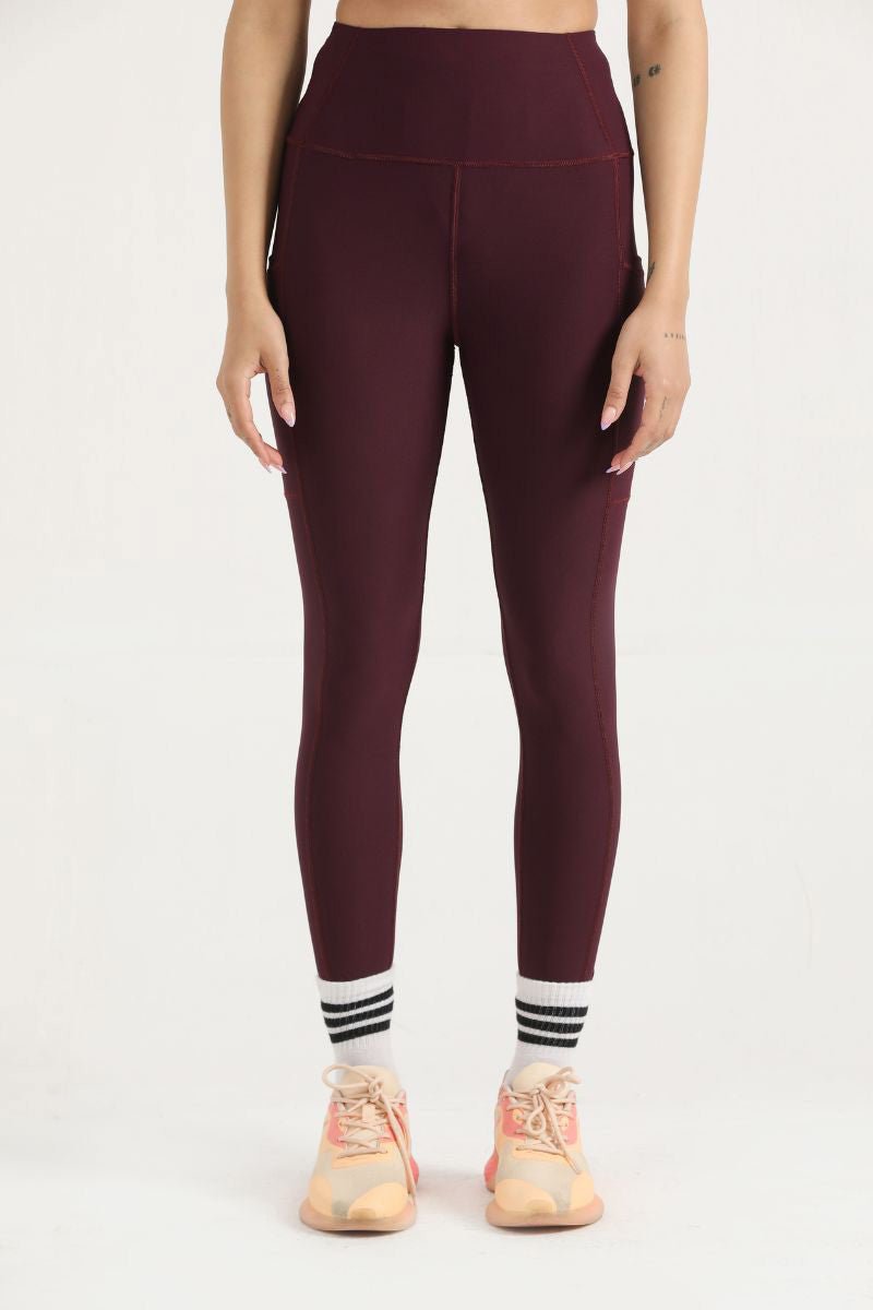 PRO ZERO LEGGINGS - BURGUNDY - Luna Active Fit