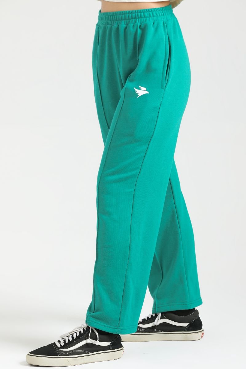 ULTRA COMFORT FLARE FIT TROUSERS - MINT GREY - Luna Active Fit
