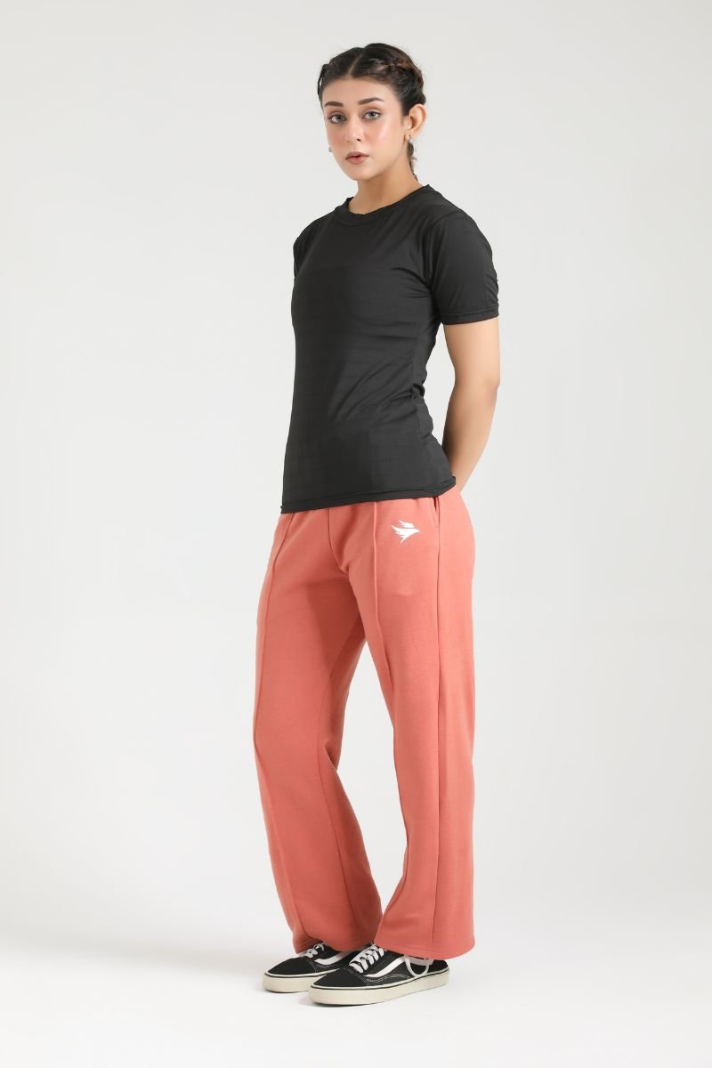 ULTRA COMFORT FLARE FIT TROUSERS - ROSE PINK - Luna Active Fit