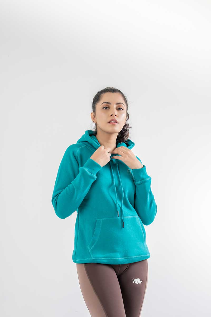BREEZE SMART FIT HOODIE (MINT GREY) - Luna Active Fit