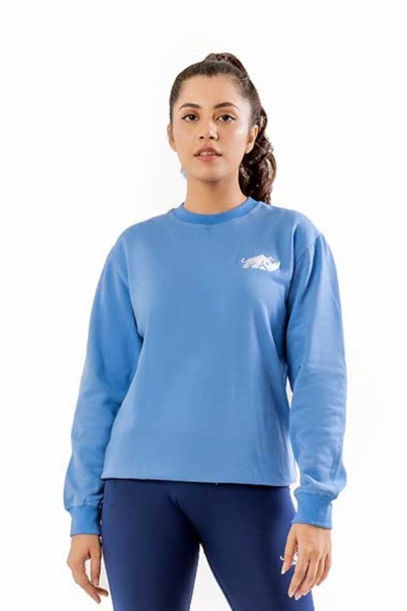 INFINITY FIT COMFORT SWEATSHIRT (BLUE) - Luna Active Fit