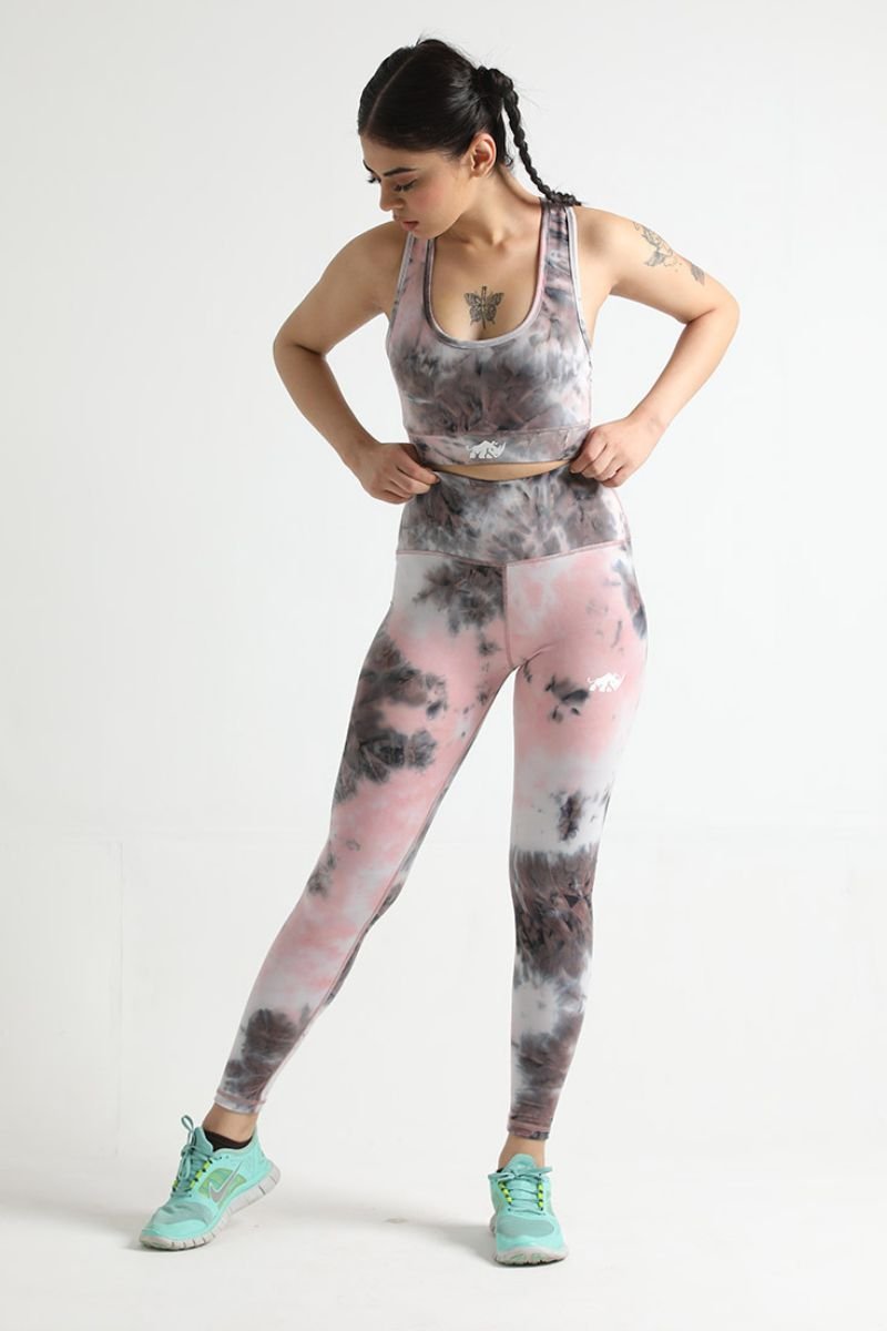 VELOCITY CLOUD WHITE GYM SET (TOP+BOTTOM) - Luna Active Fit