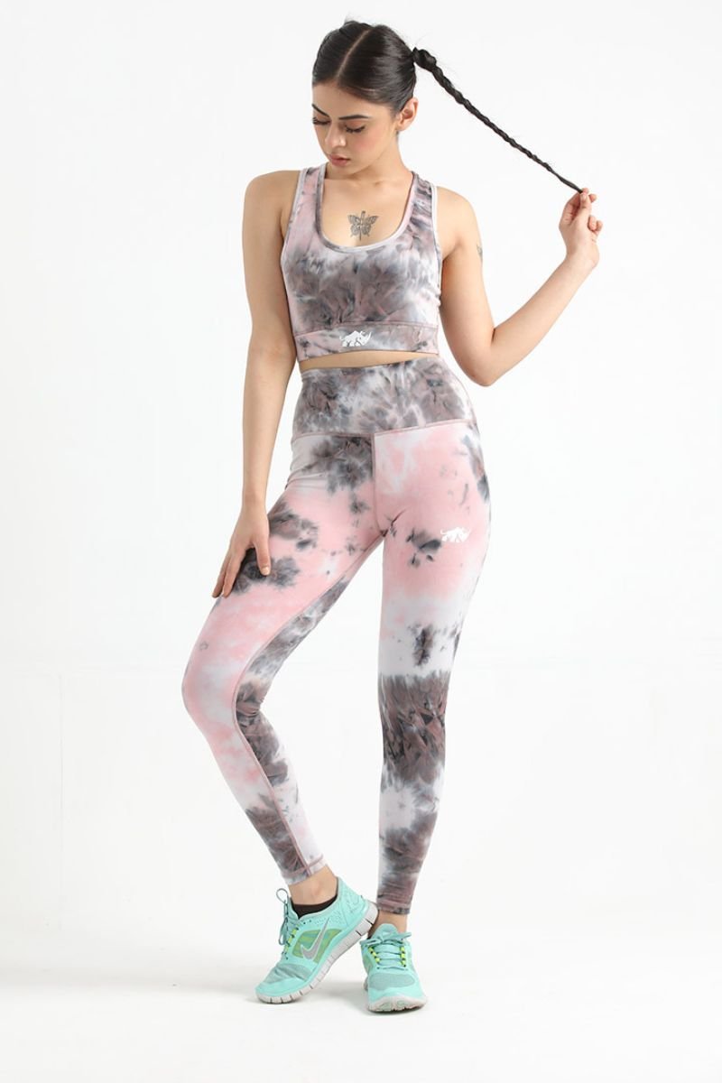 VELOCITY CLOUD WHITE GYM SET (TOP+BOTTOM) - Luna Active Fit